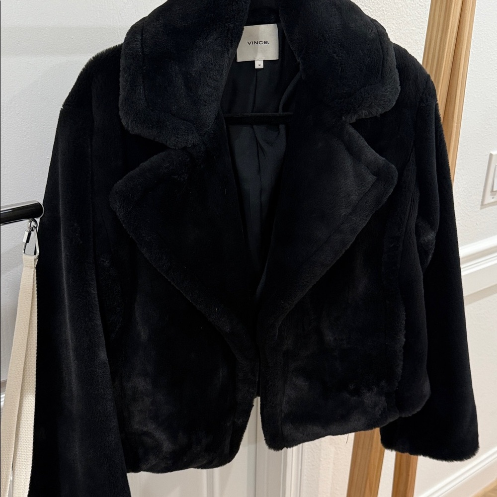 Vince Luxe Black Teddy Jacket